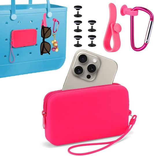 silicone pouch deep pink