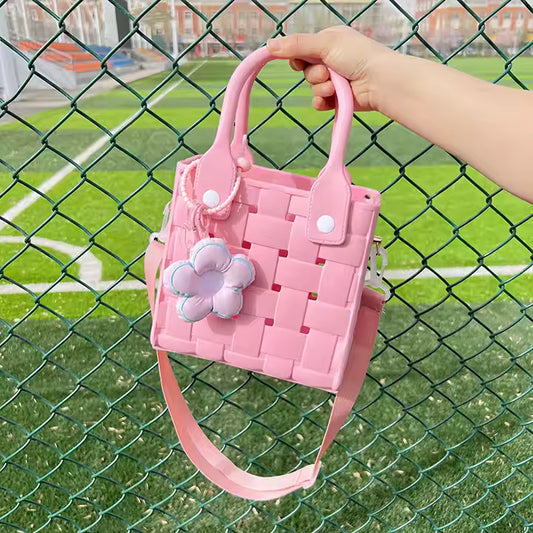 Pink tote bag